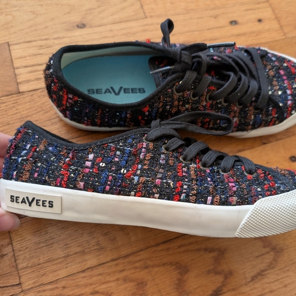 Anthropologie SeaVees Multicolor Tweed Sneakers - Picture 3 of 8
